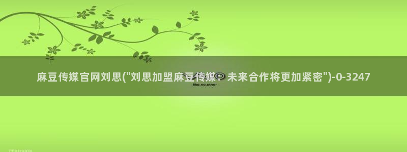 麻豆页面：麻豆传媒官网刘思(\